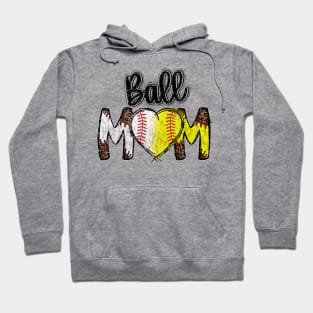 Ball Mom Heart Baseball Softball Mama Women Mothers Day 2023 Shirt Hoodie